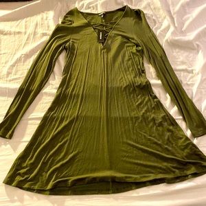 Express green dress size XS